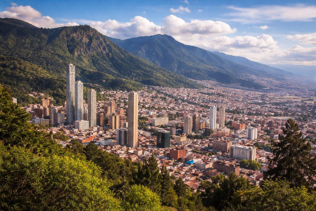 Vista Bogota atardecer